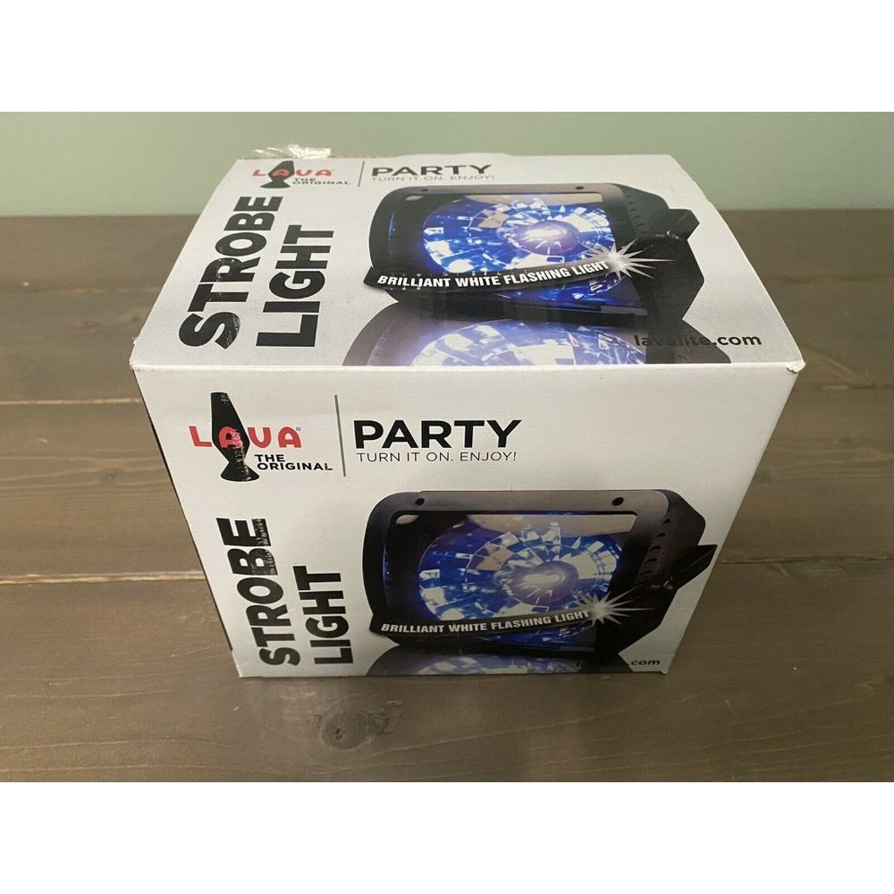 Lava Party Wall Mountable Bright White Flashing Variable Speed Prom Party -NIB